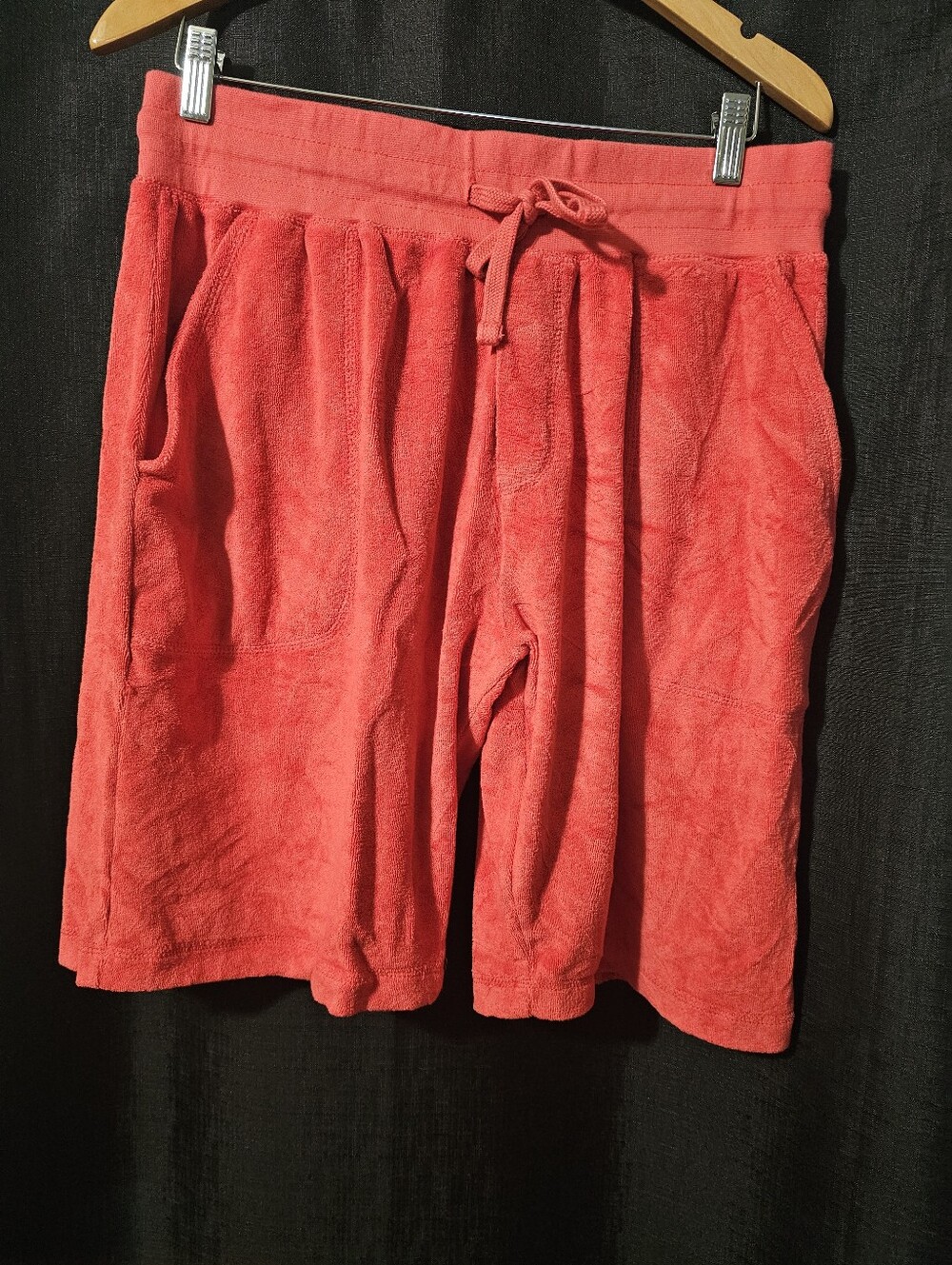 Kahuna Bay Men's Coral Terry Drawstring Athletic Shorts L
